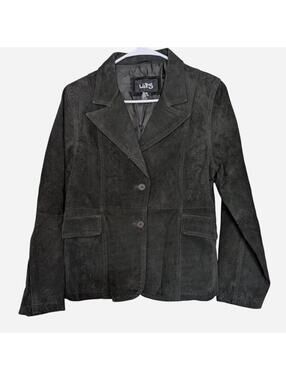 90s Lips Genuine Leather Suede Blazer Jacket Vintage Medium
